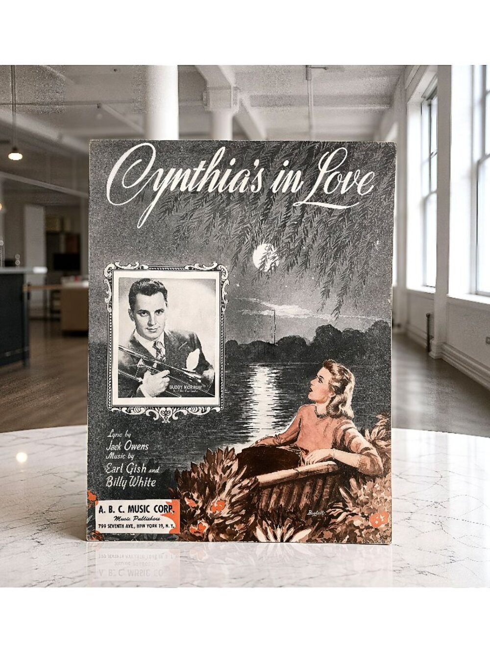 Vintage Cynthia’s in Love Sheet Music Buddy Morrow Orchestra 9x12